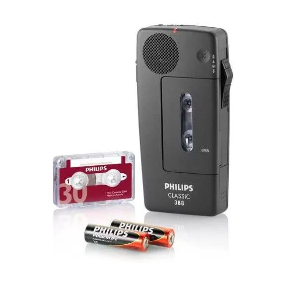 Philips LFH0388 Pocket Memo Diktafon, Analóg, Mini Kazetta, Mono, Beépített Mikrofon, Csúszókapcsolós Szerkesztés, Hangaktiválás, Fekete Philips LFH0388 Pocket Memo Diktafon, Analóg, Mini Kazetta, Mono, Beépített Mikrofon, Csúszókapcsolós Szerkesztés, Hangaktiválás, Fekete