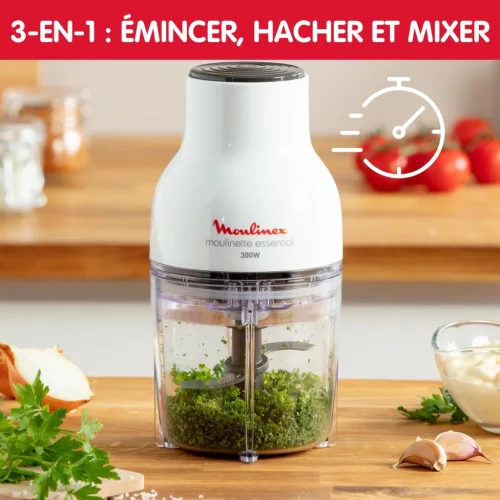 Moulinex Essential DJ520110 3 az 1-ben Aprító és Mixer 300 W 400 ml Fehér