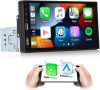CAMECHO 1 DIN Autórádió 7 Hüvelykes Érintőkijelzővel és Vezeték Nélküli Carplay/Android Autóval