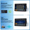 CAMECHO 1 DIN Autórádió 7 Hüvelykes Érintőkijelzővel és Vezeték Nélküli Carplay/Android Autóval
