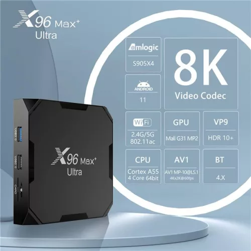 X96 Max Plus Ultra Android 11 TV Box 4GB RAM 32GB ROM