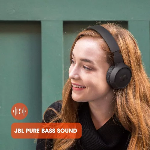 JBL Tune 510BT - Bluetooth fejhallgató, 40 órás üzemidővel, fekete