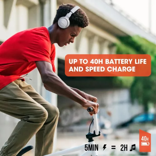 JBL Tune 510BT - Bluetooth fejhallgató, 40 órás üzemidővel, fekete