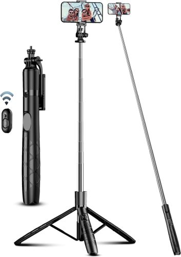 SelfieShow 180 cm-es Telefon Állvány és Selfie Bot - 360° Forgatható, Vezeték Nélküli Távirányítóval