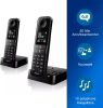 Philips D4752B/01 vezeték nélküli telefon, fekete, 2 készülék, digitális üzenetrögzítővel