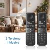 Philips D4752B/01 vezeték nélküli telefon, fekete, 2 készülék, digitális üzenetrögzítővel
