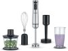 Severin SM 3774 1000W Kézi Mixer Prémium Készlettel - 4 Penge, 500 ml, Fekete/Ezüst