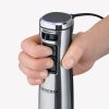 Severin SM 3774 1000W Kézi Mixer Prémium Készlettel - 4 Penge, 500 ml, Fekete/Ezüst