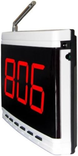 SINGCALL 20 Darabos Vezeték Nélküli Hívórendszer, 3 Jegyű Kijelző, 999 Hívószám, 12 Dallam, Vízálló Gomb, 40–490m Hatótáv, APE9500+APE560, Fekete