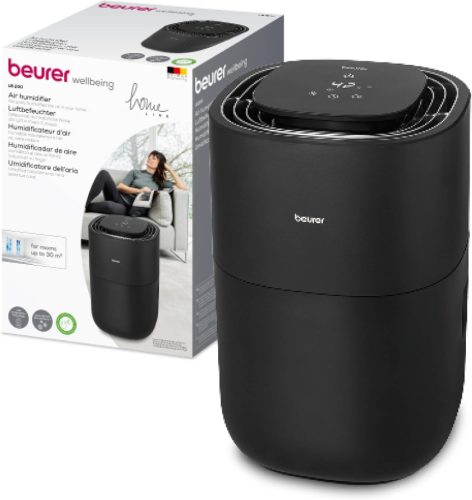 Beurer LB 200 fekete párásító, 3 szintű párásítás, 30 m²-es helyiségekhez, 200 ml kapacitás