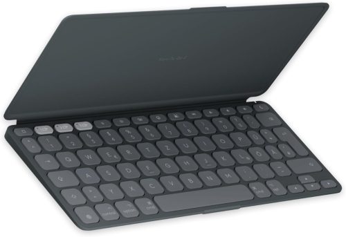 Logitech Keys-To-Go 2 Vezeték nélküli Billentyűzet iPad-hez, Beépített Védőborítással, Szürke