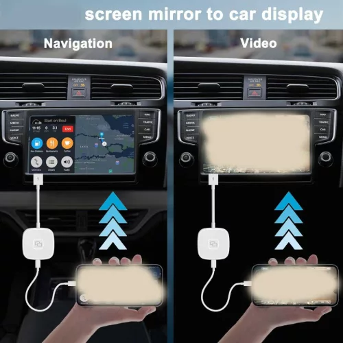Raguso Ragusori3o26ggh4-11 Carplay Mirror Adapter, Autós Audio És Video, iOS Képernyőtükrözés, Lightning, 3,5mm AUX, Gyors Telepítés, Fehér