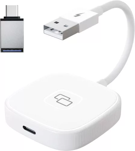 Raguso Ragusori3o26ggh4-11 Carplay Mirror Adapter, Autós Audio És Video, iOS Képernyőtükrözés, Lightning, 3,5mm AUX, Gyors Telepítés, Fehér