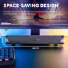 Trust Gaming GXT 620 Axon Soundbar, 12W Csúcsteljesítmény, 6W RMS, Surround Hangszóró, RGB Világítás, USB Tápellátás, 3,5mm AUX, Asztali, Fekete