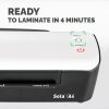 Fellowes Sola A4 laminálógép, 4 perces bemelegedés, 80-125 mikron, fehér/fekete