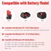WECACHWE Milwaukee Akkutöltő, 12V-18V Lítium-Ion Szerszámakku, 100-240V AC, 10,8-18V 3A DC, Gyors Töltés 1 h, Biztonsági Védelem, Milwaukee Csatlakozó, CE, Piros
