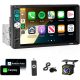 Podofo 7 hüvelykes 1080P HD érintőképernyős autórádió Carplay és Android Auto támogatással