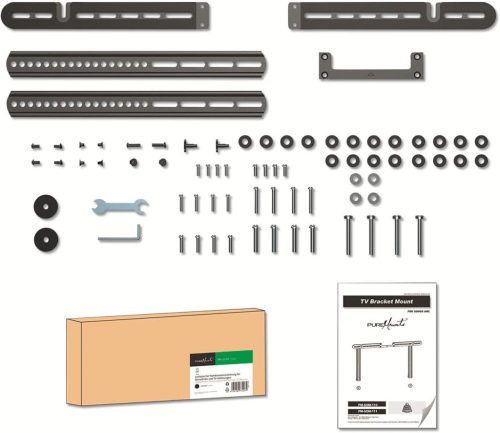 PureMounts PM-SOM-110 Fali Hangszóró Tartó Sonos Arc-hoz, 10 kg Teherbírás, Fekete
