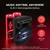 Pyle 300W Hordozható Bluetooth PA Rendszer 8” Mélysugárzóval