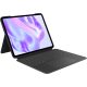 Logitech Combo Touch iPad Pro 13 hüvelykes billentyűzet tok - 2024, levehető háttérvilágítású billentyűzet, többfunkciós mód, éjfekete
