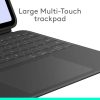Logitech Combo Touch iPad Pro 13 hüvelykes billentyűzet tok - 2024, levehető háttérvilágítású billentyűzet, többfunkciós mód, éjfekete