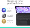 Logitech Combo Touch iPad Pro 13 hüvelykes billentyűzet tok - 2024, levehető háttérvilágítású billentyűzet, többfunkciós mód, éjfekete