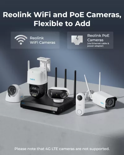 REOLINK 4K 16 csatornás WiFi NVR Wi-Fi 6-tal és 2TB HDD-vel