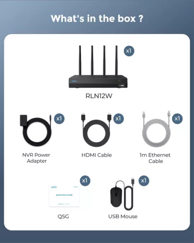 REOLINK 4K 16 csatornás WiFi NVR Wi-Fi 6-tal és 2TB HDD-vel
