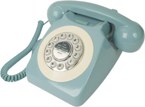 Benross 44540 Vintage Retro Vezetékes Telefon, Kék