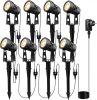 Lampen 8 darabos meleg fehér LED kültéri kerti reflektor szett 24W