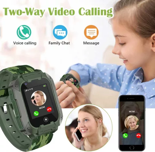 Jianyana Smartwatches Gyermek Okosóra, 4G, Android, Beépített GPS, Wi-Fi 802.11n, LBS, Kétirányú Hívás, Videóhívás, SOS Gomb, Kamera, Zenelejátszó
