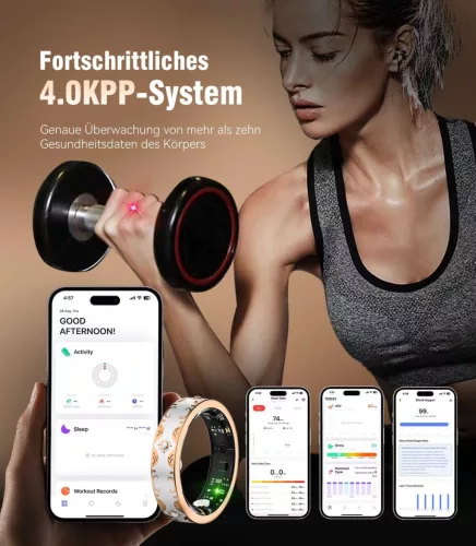 XSWCCJJ 10 Gen Diamond Smart Ring, Bluetooth, Android, iOS, Waterproof IP68, Sleep Monitoring, SpO2, Okos Gyűrű, Elegáns Stílus, 10 g