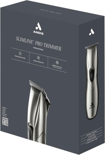 Andis Slimline Pro D8 Li T-Blade Trimmer Chrome - Cordless, Újratölthető, Lítium-ion Akkumulátorral