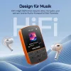 WOLFANG WMP01 MP3 Lejátszó, 64 GB, Bluetooth 5.3, Sportcsipesz, HiFi Veszteségmentes Hang, FM Rádió, Képnézegető, Hangrögzítő, Lépésszámláló, Időzítő, Micro SD, Aux, USB, Narancs