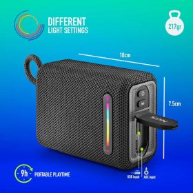   NGS Roller Furia 1 Blue Bluetooth Hangszóró, 15 W, Bluetooth 5.0, True Wireless, IPX6 Vízálló, USB, microSD 32 GB, Beépített Mikrofon, LED Fény, Kék