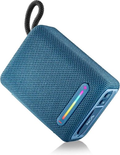 NGS Roller Furia 1 Blue Bluetooth Hangszóró, 15 W, Bluetooth 5.0, True Wireless, IPX6 Vízálló, USB, microSD 32 GB, Beépített Mikrofon, LED Fény, Kék