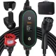 Tera FUN-P03-EU Hordozható EV Töltő, 11 kW, 3 Fázis, 6-16 A, 230 V, CEE 5 Pólusú, 7,5 m Kábel, Állítható Töltőáram, Késleltetett Indítás, Fekete