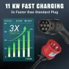 Tera FUN-P03-EU Hordozható EV Töltő, 11 kW, 3 Fázis, 6-16 A, 230 V, CEE 5 Pólusú, 7,5 m Kábel, Állítható Töltőáram, Késleltetett Indítás, Fekete