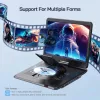 WOLFANG WDV02 Hordozható DVD Lejátszó, 15.6 HD Kijelző, CD DVD VCD SVCD Lejátszás, USB, SD, 3.5mm Fejhallgató Csatlakozó, Néma Lemezolvasás