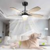 Hisummer 106 cm Mennyezeti Ventilátor Világítással és Távirányítóval, Fekete-Barna Két Színű Lapát, 3 CCT, 6 Sebesség