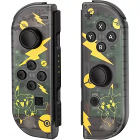   PPKKAI Joy Cons Nintendo Switch Kontroller, Vezeték Nélküli, Átlátszó, Pokemon Minta, Dual Vibration, 6 Tengelyes Giroszkóp, Wake Up, Beépített Akkumulátor