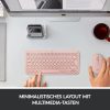 Logitech K380 Multi-Device Bluetooth Billentyűzet Mac-hez, QWERTZ, 3 Eszköz Easy-Switch, Multimédia Gombok, 2×AAA, 24 Hónap Üzemidő, Rózsaszín