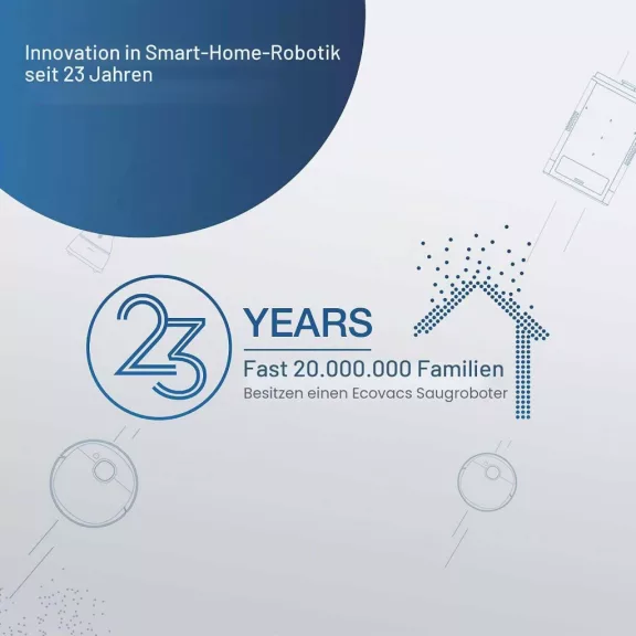 ECOVACS Deebot N8 Robotporszívó Felmosó Funkcióval, 2300 Pa, TrueMapping 1.0 Lézer Navigáció, HEPA Szűrő, 4 Szívóerő Szint, Fehér