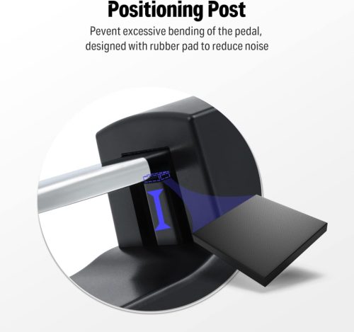 Donner DSP-001 Sustain Pedál, Digitális Zongora, Elektronikus Billentyűzet, 6,35mm Jack, Gyors Válasz, Króm Ház, Gumiborítás, Fekete