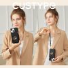  Custype iPhone 14 Plus Tok, Pénztárcával Kártyatartóval és Pánttal 
