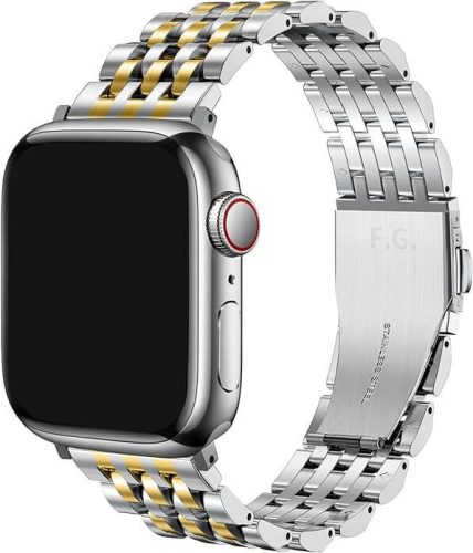 Fullmosa Acél Apple Watch Szíj (Arany-Ezüst)