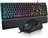 RedThunder K10 RGB Gamer Billentyűzet és Egér Szett Német QWERTZ