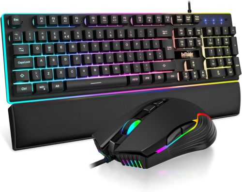 RedThunder K10 RGB Gamer Billentyűzet és Egér Szett Német QWERTZ