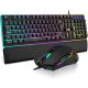 RedThunder K10 RGB Gamer Billentyűzet és Egér Szett Német QWERTZ