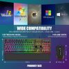 RedThunder K10 RGB Gamer Billentyűzet és Egér Szett Német QWERTZ